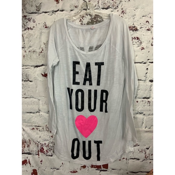 PINK Victoria's Secret Other - VS PINK “Eat Your Heart Out” Sleep Shirt